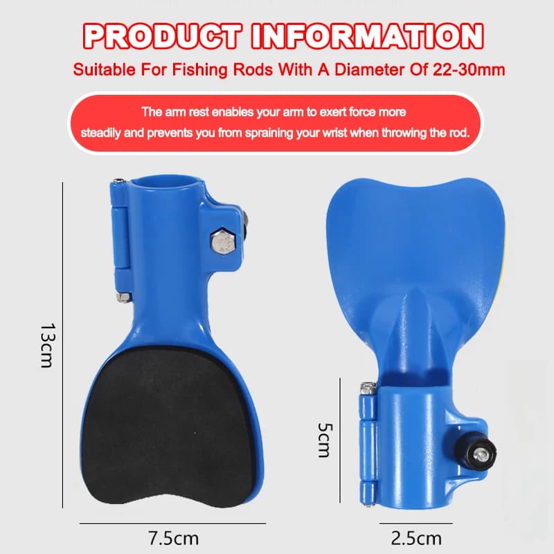 Supporto Antiscivolo per Canna da Pesca con Imbottitura Confortevole, Protezione per Gomito e Polso, Supporto Ergonomico per Canna da Pesca