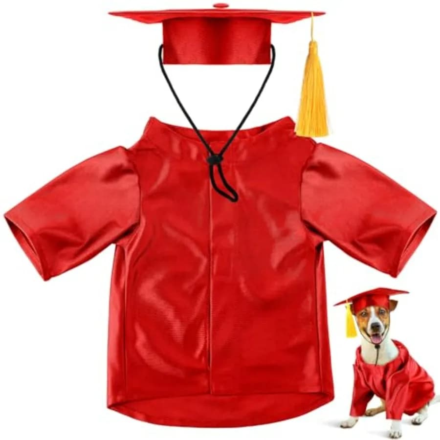 Dog Graduation Cap and Gown 2026 Wahabe Pet Graduation Cotue for Dog Cat hirt and Hat Traditiona