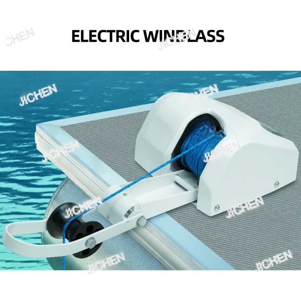 ZQR Per 13.6kg Acqua Salata Marine Barca Yacht Pontone Vela Heavy Duty 12V Verricello di Ancoraggio Elettrico Con Telecomando
