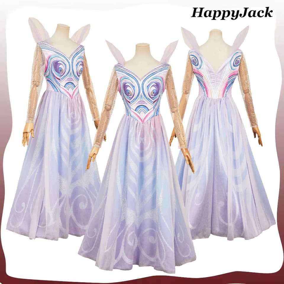Glinda Abito Cosplay Film Wicked Fantasia TV Strega Travestimento Costume da donna Carnevale di Halloween Vestire Abito da festa