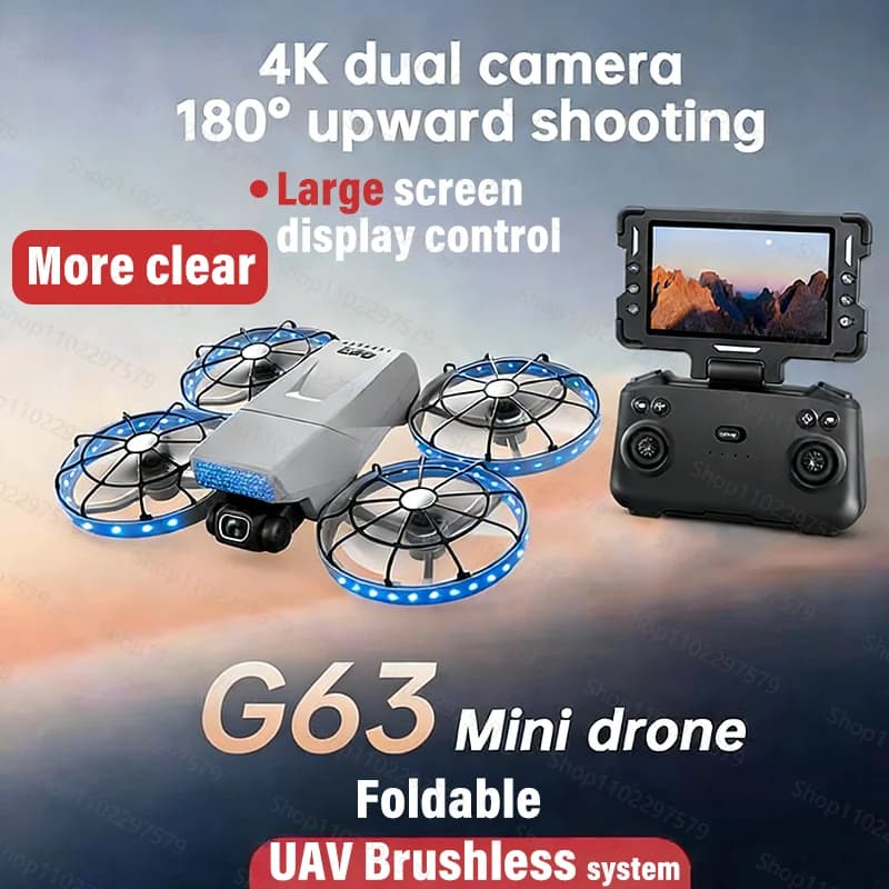 Nuovo drone G63 RC 8K 5G 2.4G GPS professionale per fotografia aerea con telecomando, doppia fotocamera HD, quadricottero, giocattolo, regalo
