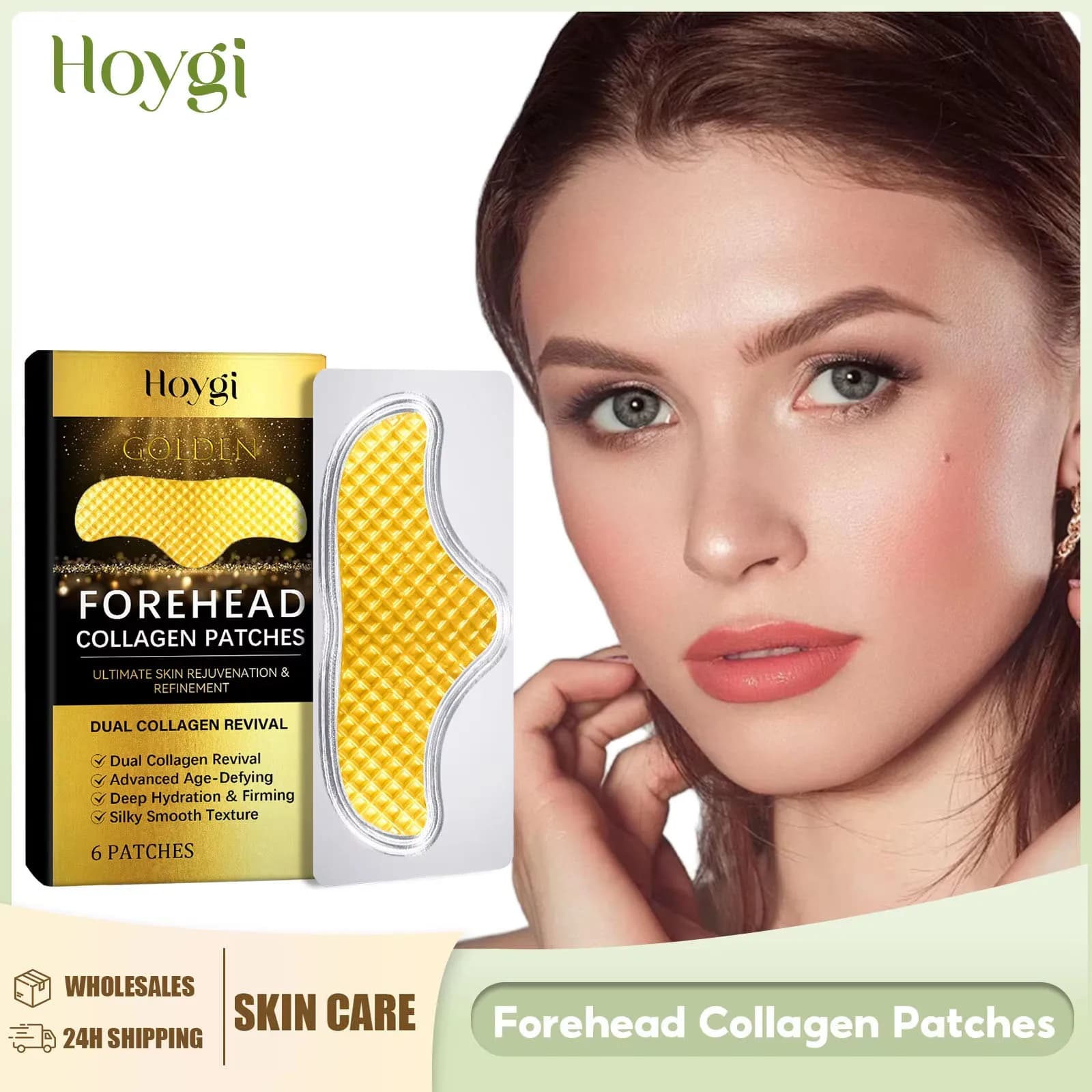 Collagen anti-wrinkle patch on the forehead Lifting Anti-wrinkles Dissolvency and smooth thin lines Reduces dryness Skin care strengthening