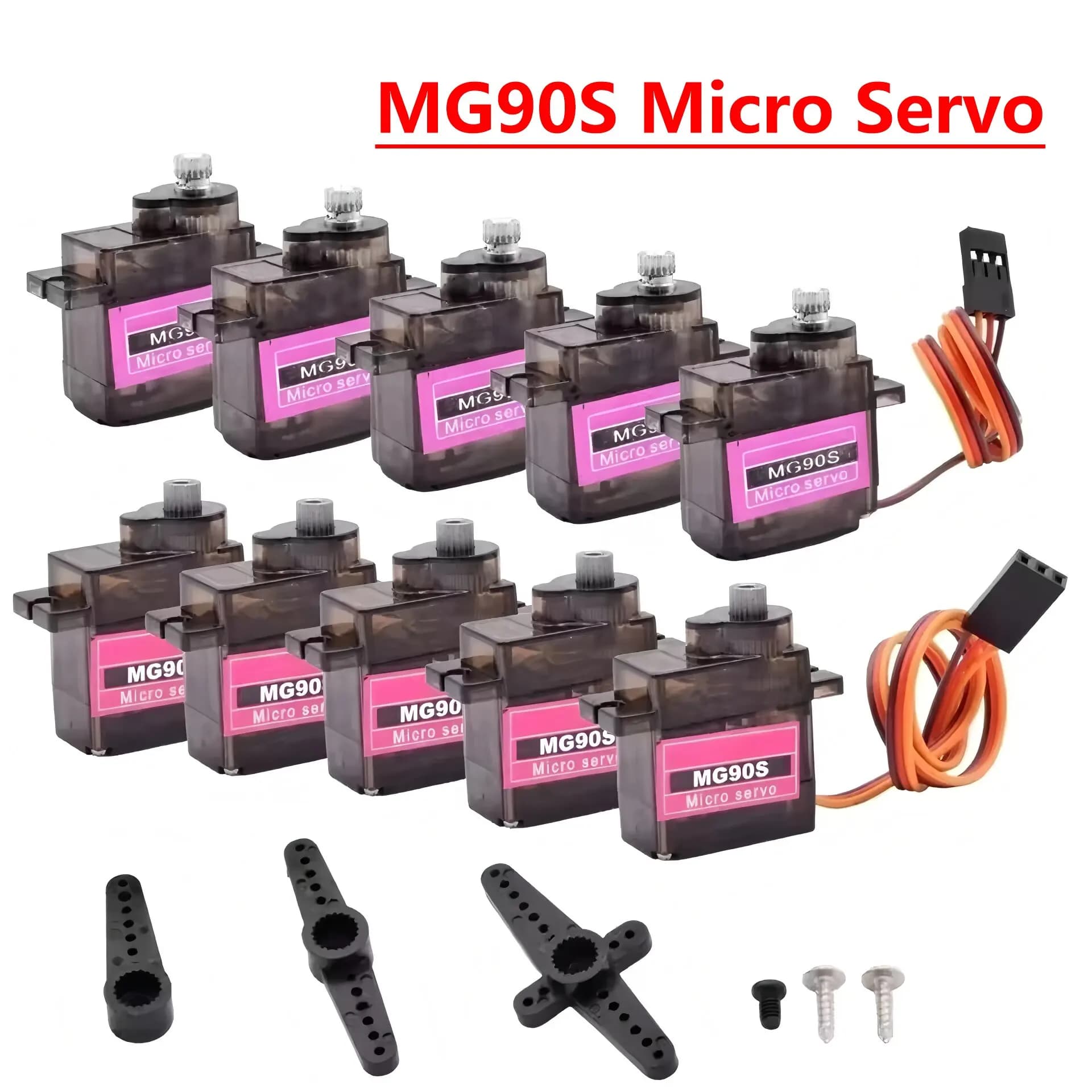4/5/10/20pcs MG90S Micro Servo Motor Metal Gear Analog RC Servomotor 180 For Mini Auto Air Helicopter Arduino Robot A FAI FROM YOU