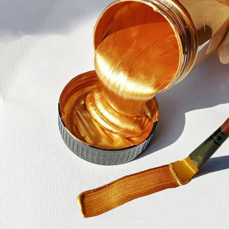 100ml Gold Paint Metallic Acrylic Paint,waterproof Not Faded for Statuary Coloring DIY Hand Painted Graffiti Varnish Coating