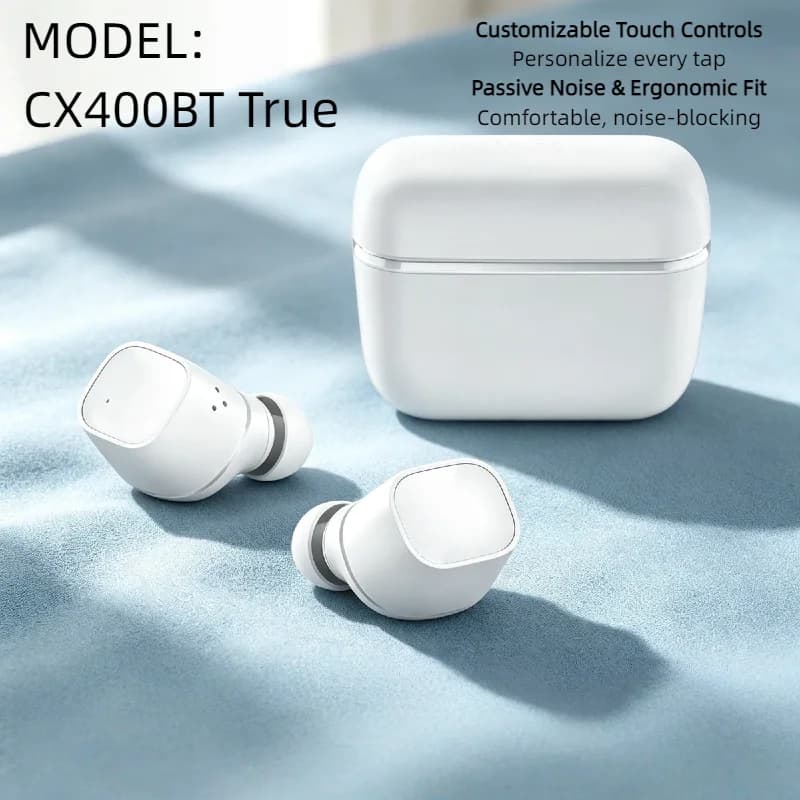 Auricolari Sportivi In-Ear CX400BT Stereo Wireless Bluetooth con Riduzione del Rumore e Isolamento Acustico, Ricevitore Elite Fast Pair