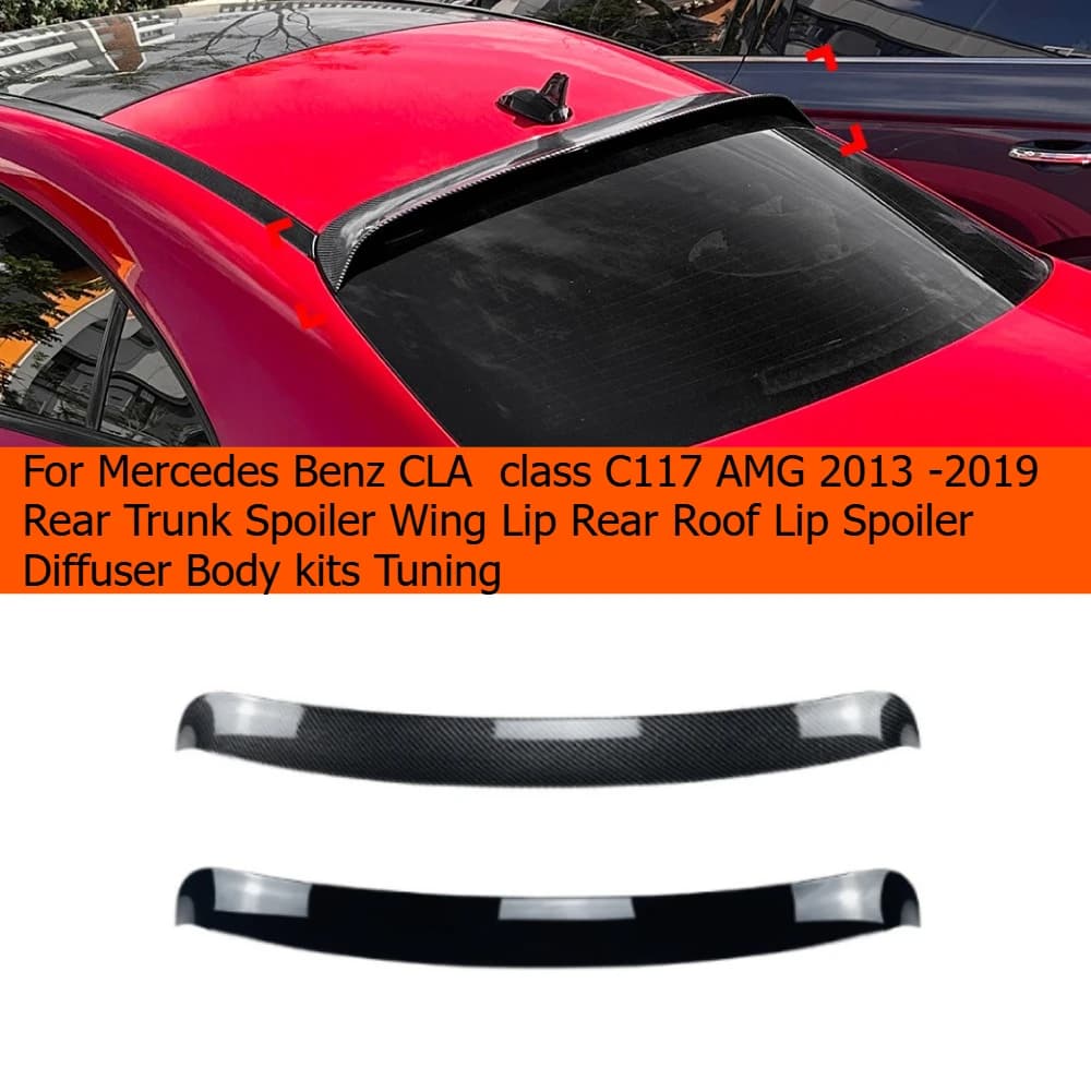 Spoiler Posteriore per Mercedes Benz CLA Classe C117 AMG 2013-2019, Alettone per Tetto Posteriore, Diffusore, Kit Carrozzeria Tuning
