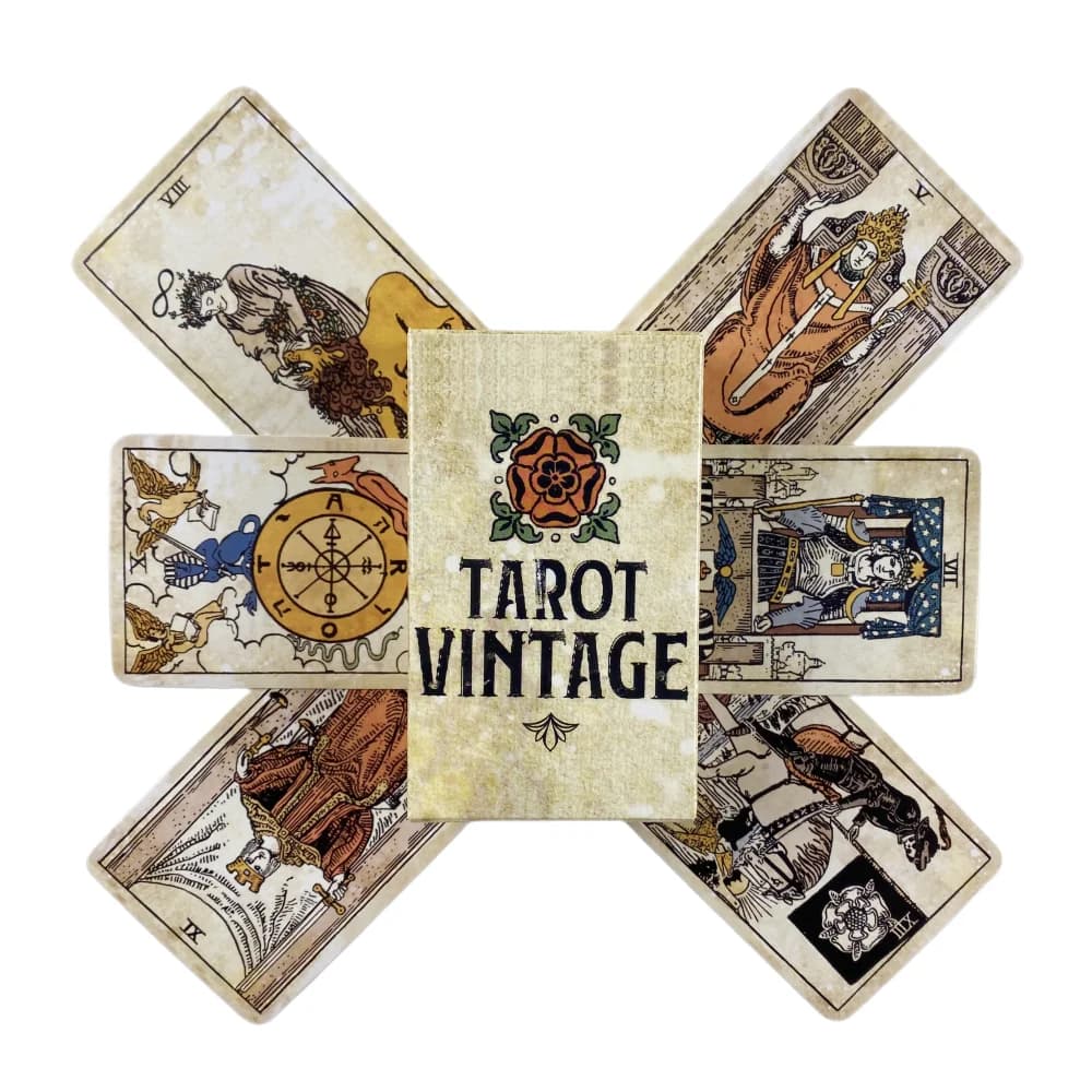 Carte dei Tarocchi Vintage di Rider, Mazzo di Oracoli dal Design Unico, Edizione per Divinazione e Predizione del Futuro, Giochi da Tavolo Creativi