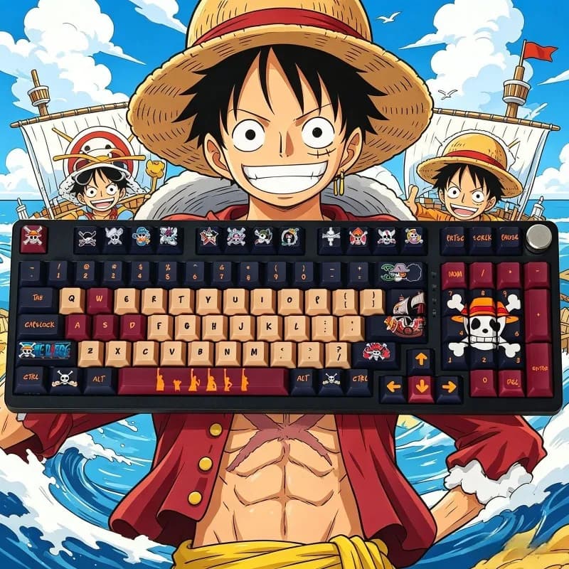 Nuovo keycap personalizzato a tema anime One Piece Luffy Nami, decorazione creativa per tastiera meccanica, regalo per le vacanze