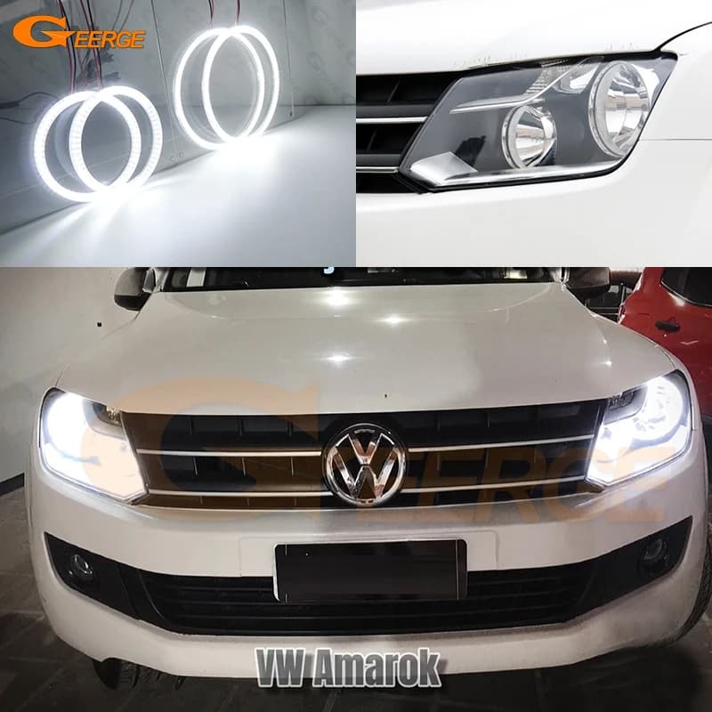 Per Volkswagen VW Amarok 2010 2011 2012 2013 2014 2015 2016 Luce diurna Ultra luminosa SMD LED Angel Eyes Kit Halo Anelli