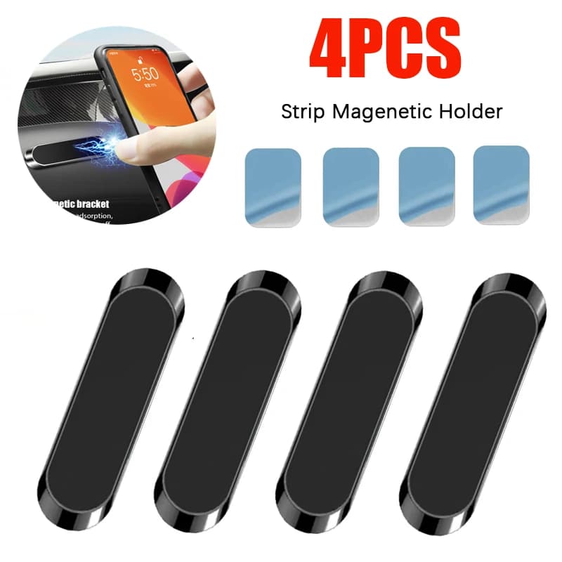 Magnetic Phone Holder for Car Dashboard Mini Strip Shape Support for iPhone Samsung Xiaomi GPS Car Holder with Metal Magnet for Wall