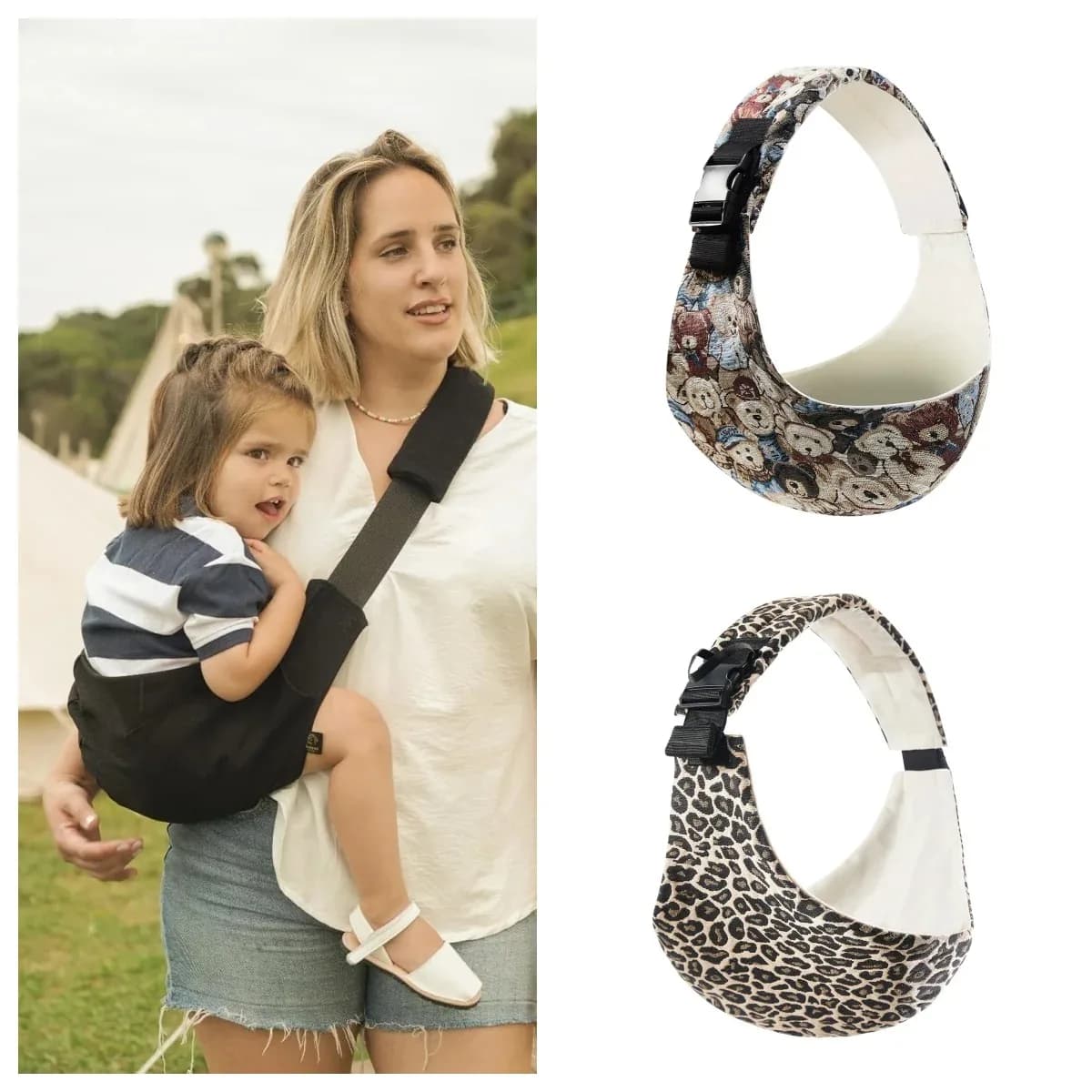 Portable Baby Carrier, Wrap Around Baby Accessory, Adjustable Shoulder Back Child Carrier, Multifunctional Shoulder Strap, Baby