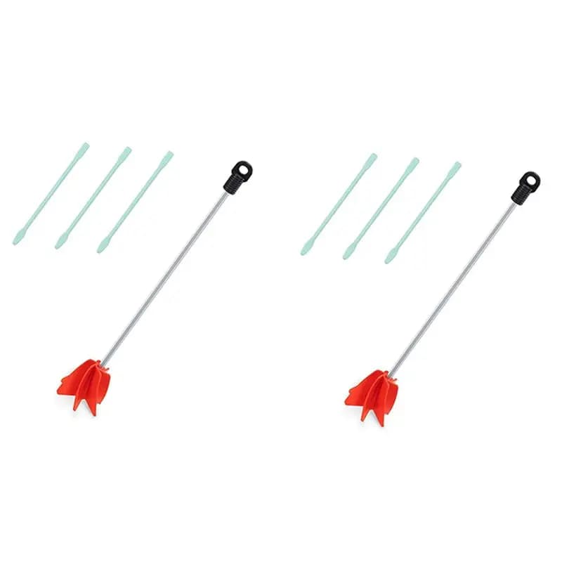 BHBD-2 Set Epoxy Mixer For Drill-5 Gallon Paint And Epoxy Resin Mixing Attachment- Stirrer Paddle For Drills-6 Stir Sticks