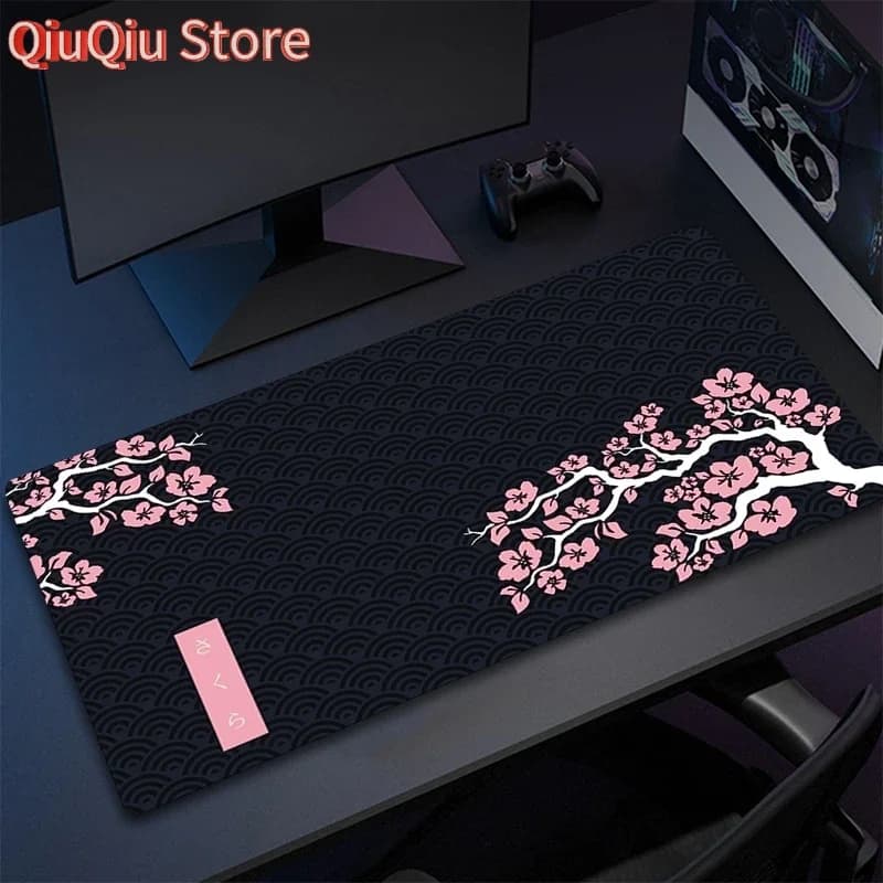 Tappetino per mouse da gioco grande XXL Sakura Tappetino per scrivania Tappetino per tastiera per computer Tappetino per mouse rosa Cherry Blossom Tappetino per mouse grande Gamer 300x800 Tappeto