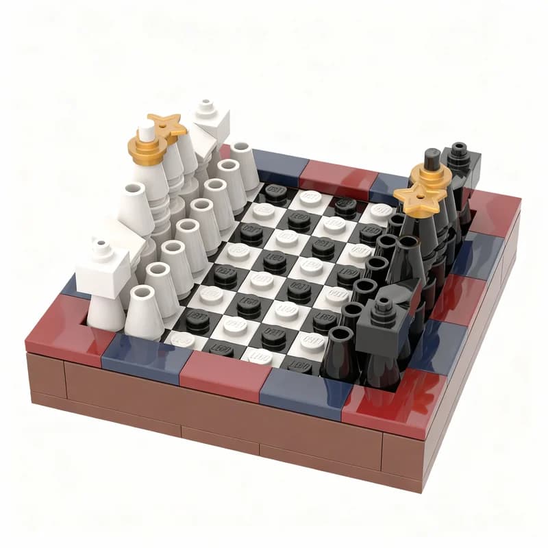 171pcs MOC Creator Improved Micro Chess Set Model Building Blocks Architecture Toys Christmas Gift DIY Birthday Idea Kids Brick