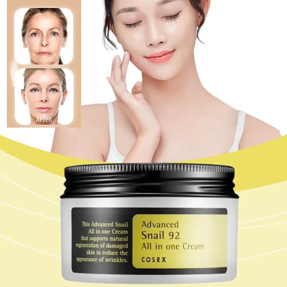 Advanced Snail 92 Cream all in one to collagen hyaluronic acid Lift anti-aging string white illumin skin fades thin lines