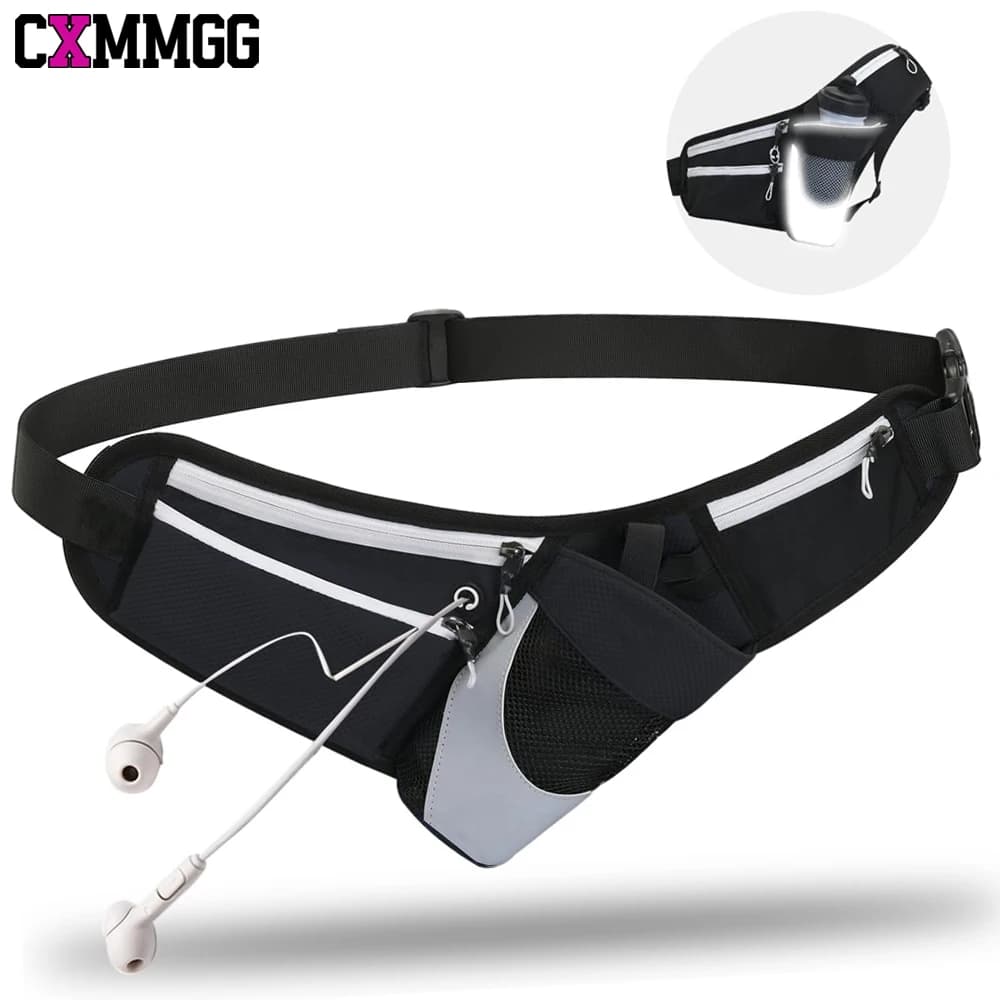 1PCS Fanny Pack with Water Bottle Holder - Adjustable Hydration Running Belt for Men & Women,Reflective Waist Bag for Running