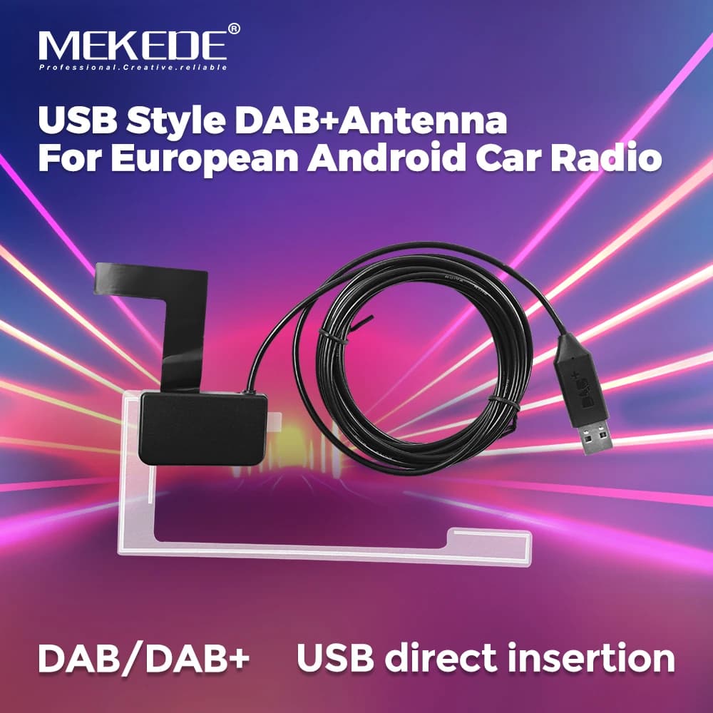MEKEDE Audio Digitale DAB FM Antenna DAB FM Antenna USB Plug and Play Europa DAB DAB + Ricevitore di Segnale Accessori