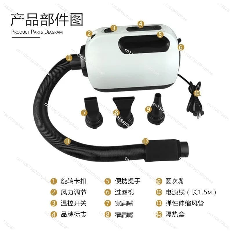 Automatic hair dryer for pets: smart hair dryer for cats and dogs Roll Tail