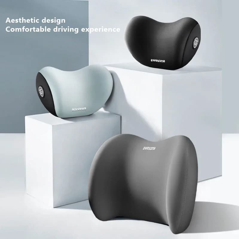 Memory Foam Cuscino per il collo dell'auto Supporto per la schiena lombare protettivo Cuscino per poggiatesta per auto traspirante Allevia lo stress Cuscino per seggiolino auto Amagi