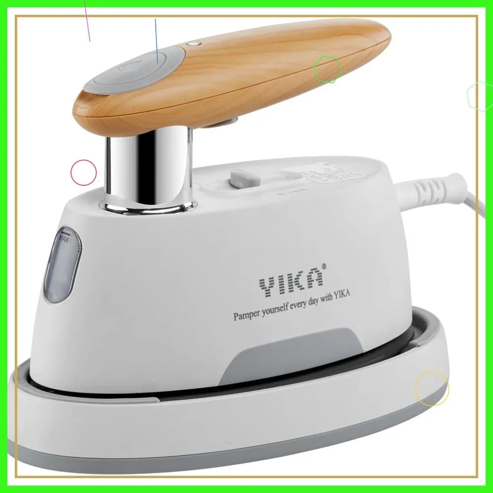 Ferro da Stiro a Vapore Portatile 2-in-1 con Pannello in Ceramica, Riscaldamento Multi-Livello per Rimozione Pieghe su Vestiti a Casa, in Viaggio e in Ufficio
