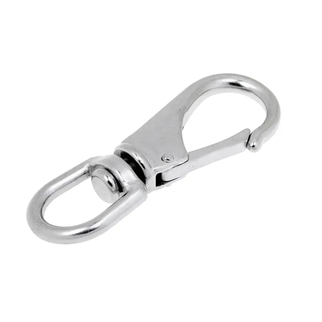 Moschettone con moschettone in acciaio inossidabile di grado marino, hardware per barche, gancio di sicurezza per catena di ancoraggio