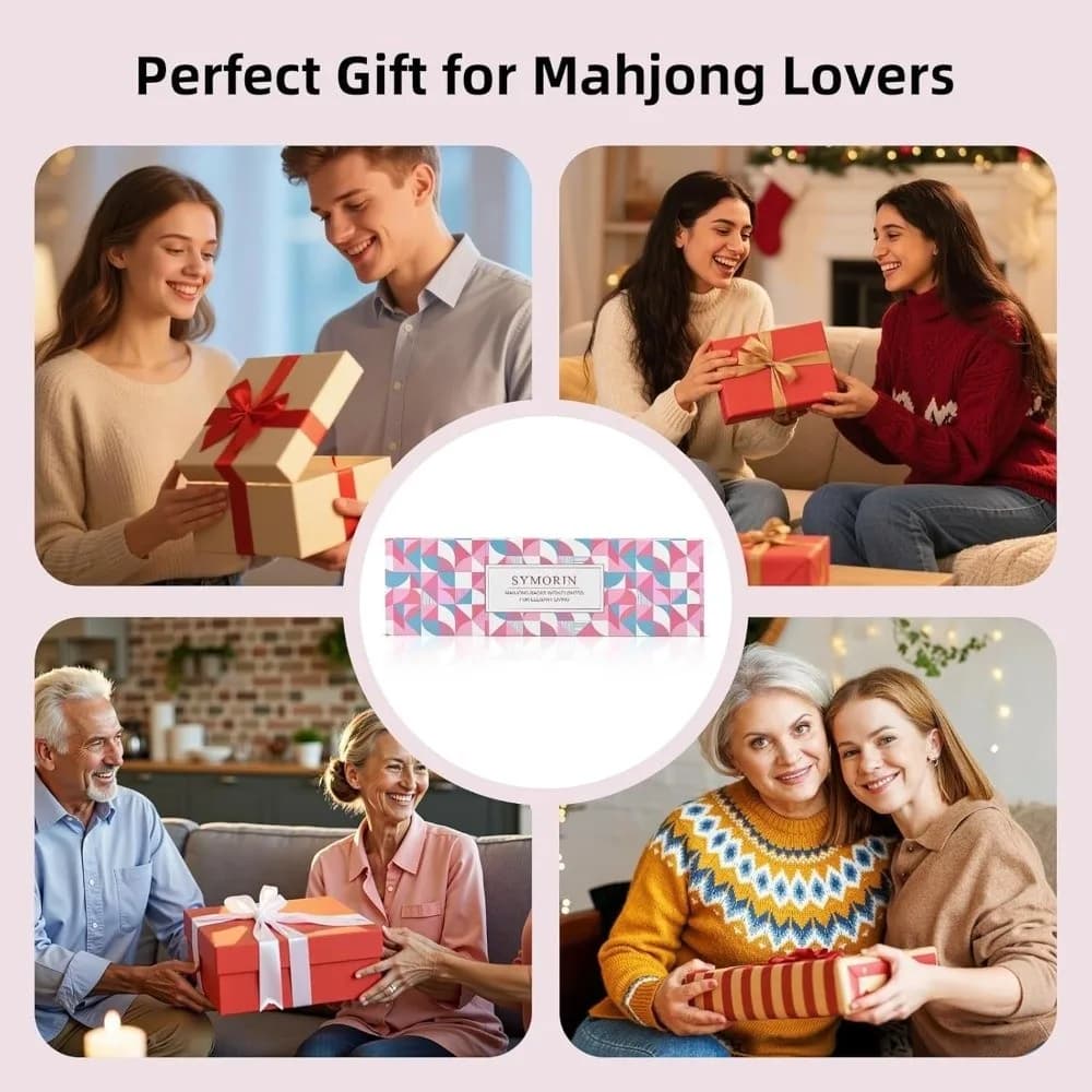 4-Pack Non-Slip Mahjong Racks Crystal Clear Sturdy Mahjong Tile Rack Eleagnt Gift Packaging Durable