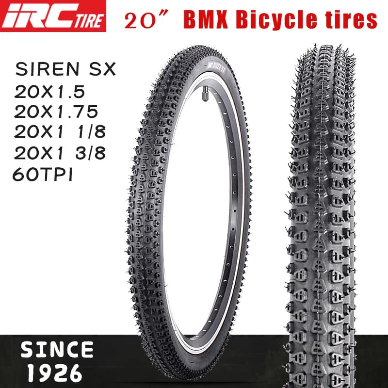 IRC SIREN SX 20 pollici filo di Acciaio pneumatico 20*1.5 20*1.75 20*1-1/8 60TPI BMX 406/451 Ruota Piccola Pieghevole Pneumatici per biciclette