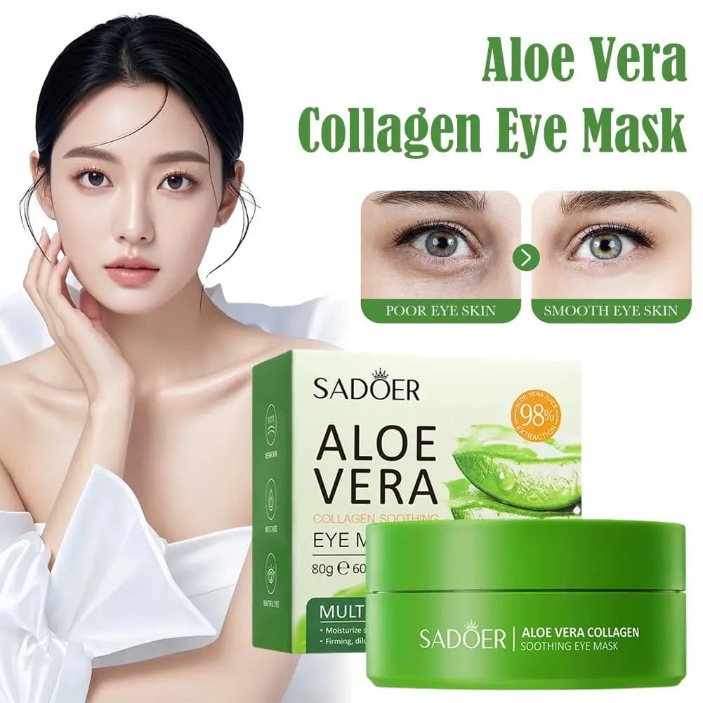 Maschera per gli occhi al collagene di aloe vera Pelle idratante Toppe per occhi rassodanti luminose e trasparenti per tutti gli occhi della pelle Prodotti per la cura della pelle