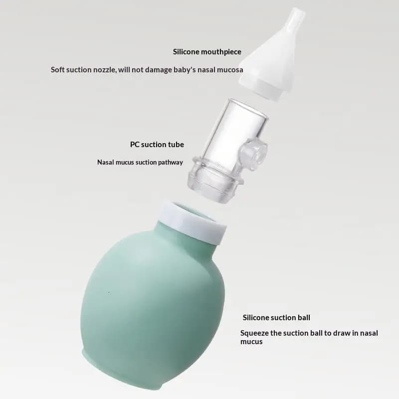 Aspiratore nasale morbido per neonati, anti-reflusso, aspiratore nasale a vuoto, pulitore nasale in silicone, strumento diagnostico per la cura della sicurezza del bambino