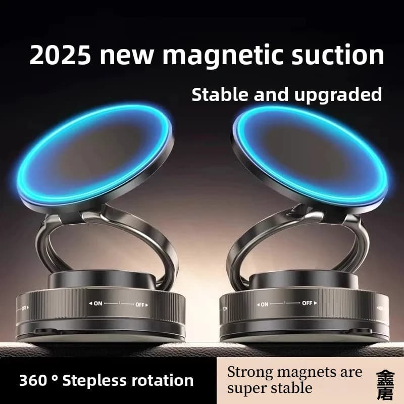 Supporto Magnetico per Telefono con Ventosa, Compatibile con Magsafe, Girevole e Regolabile per Auto, Palestra e Specchio