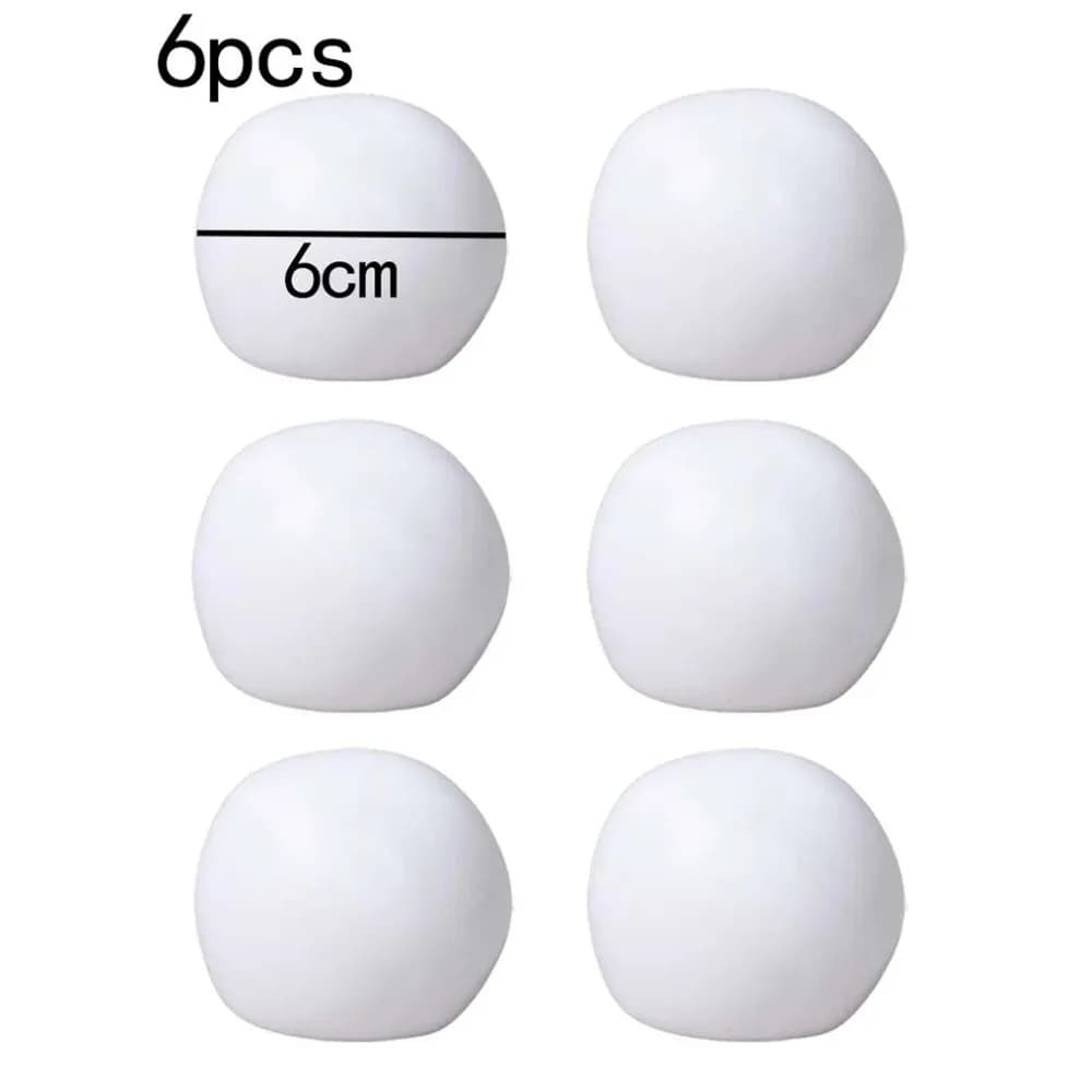 6Pcs TPR Clear Empty Ball Transparent Elastic Stretchable DIY Stress Relief Ball Thick Wear Resistant Hollow Empty Inside