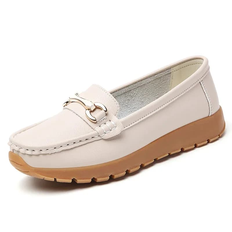 Nuove Scarpe da Donna in Vera Pelle, Taglie Grandi, Casual, Antiscivolo, Sandali Primaverili ed Estivi per Mamme, 100% Pelle Bovina