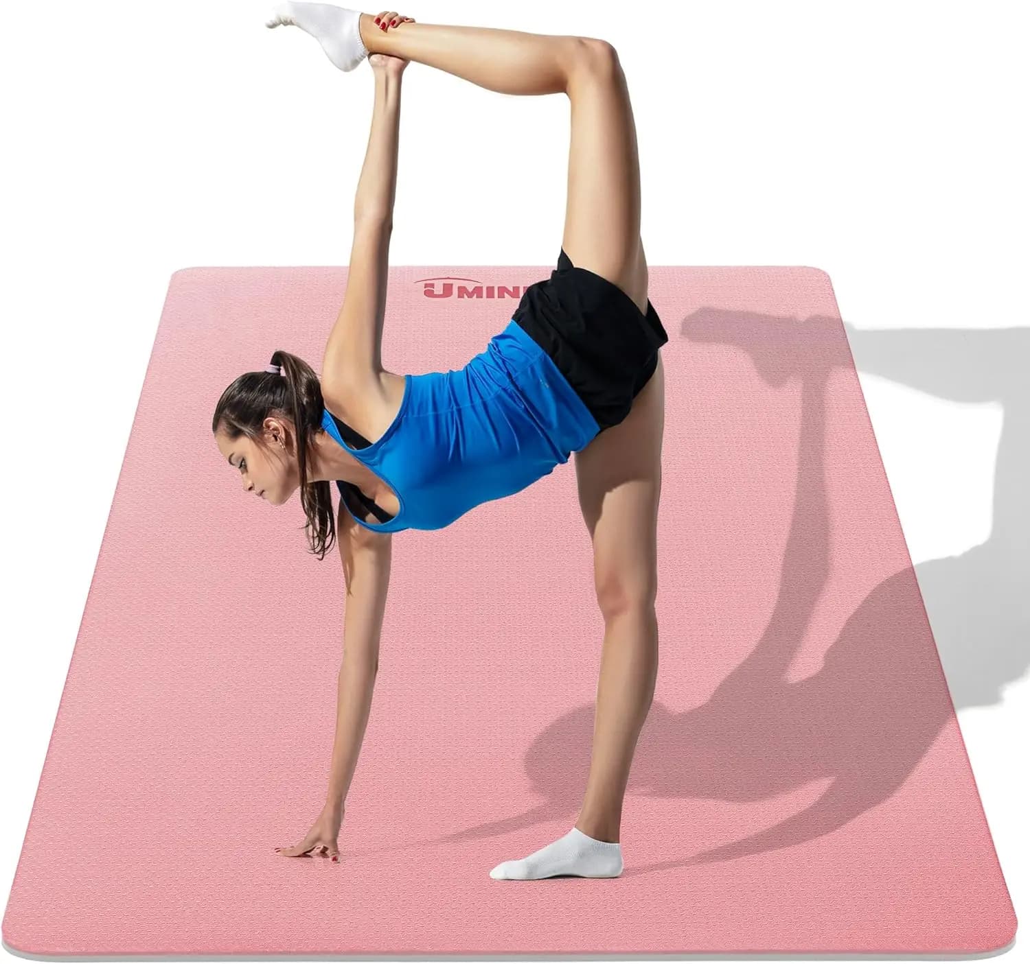 Tappetino Yoga Grande, Spessore Extra 1/4 e 2/5 Pollici, Tappetino Fitness in TPE per Palestra Domestica, Antiscivolo, Ecologico, per Yoga, Pilates, Stretching