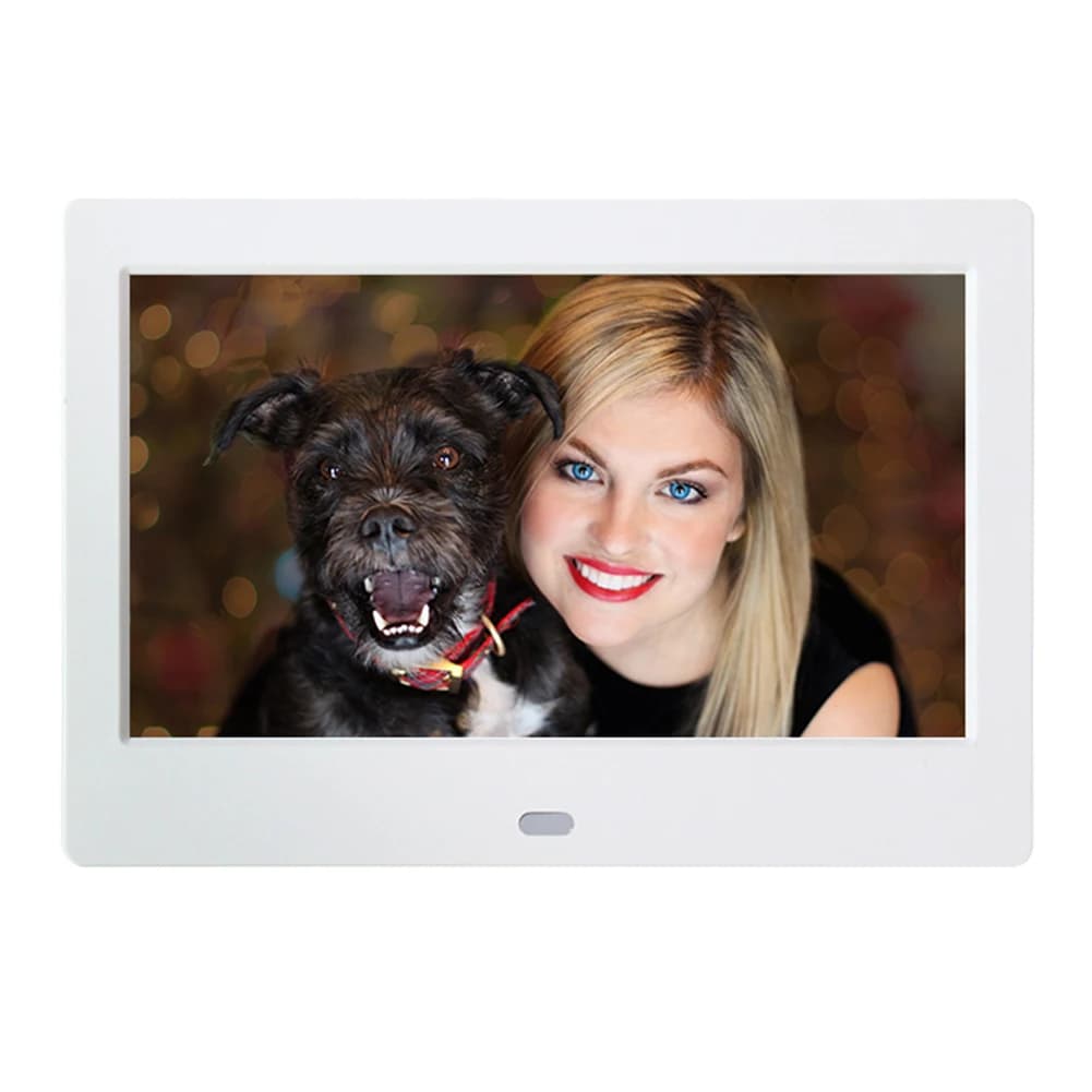 Cornice Digitale LED HD da 7 Pollici con Riproduttore Musicale e Video, Supporto USB/MMC/SD/MS Card, Lettore MP3 MP4 800*480 per Amici