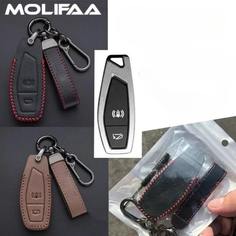 Per SYM ADXTG 400 Portachiavi moto Decorazione chiave Custodia a catena con fibbia Accessori per copritasti in pelle PU
