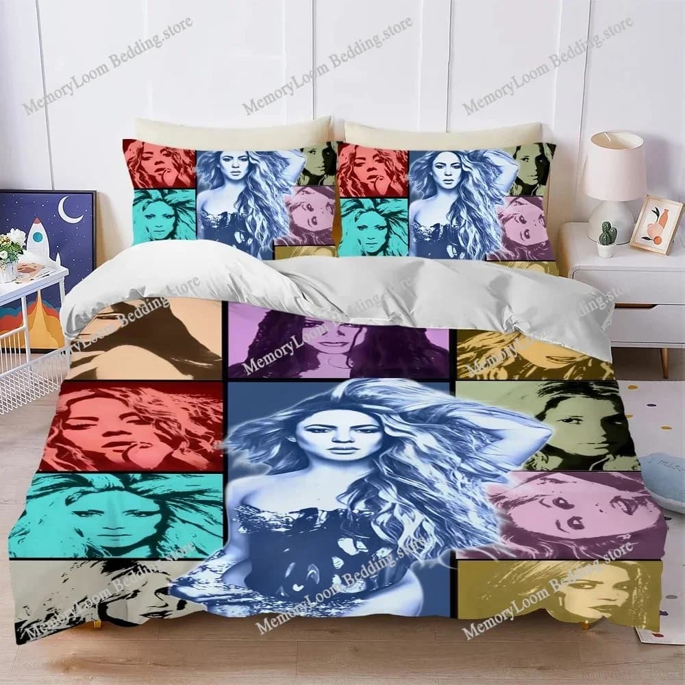 Singer Shakira Music Duvet Cover Set Home Style Bedding Soft Laundry Cotton Bed Four Seasons Student Dormitory Home Textile741