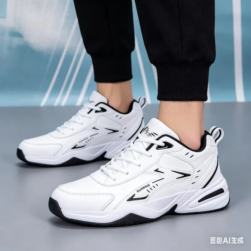 Chunky Sneaker for Men Thick Sole Versatile 2025 New Trend Mesh Lace Up Breathable Casual Sports Shoes Increased Soft Soles