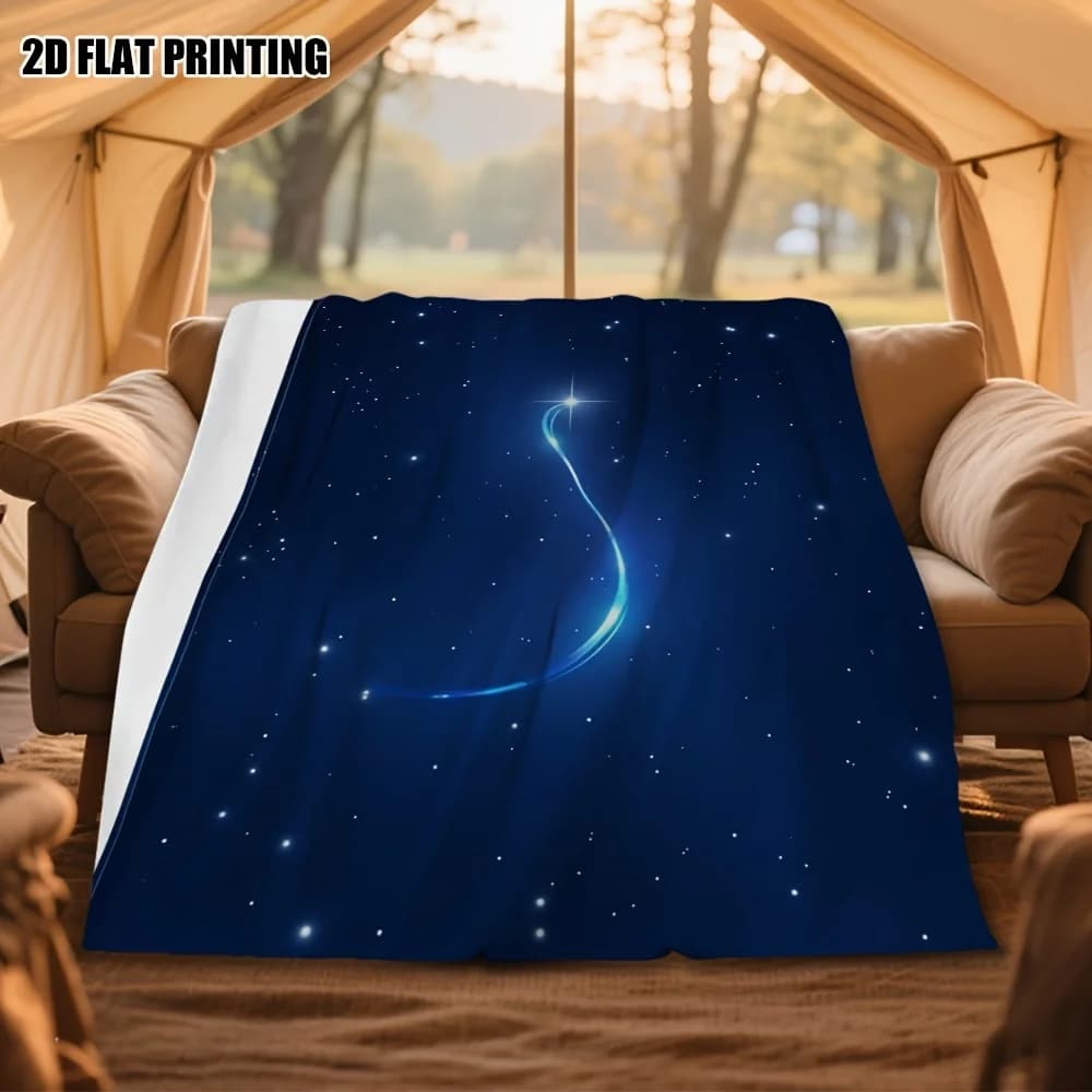 Coperta in poliestere con stampa piatta 2D: morbida, calda, leggera, multiuso per divano/letto/viaggio/ufficio, regalo di Natale perfetto