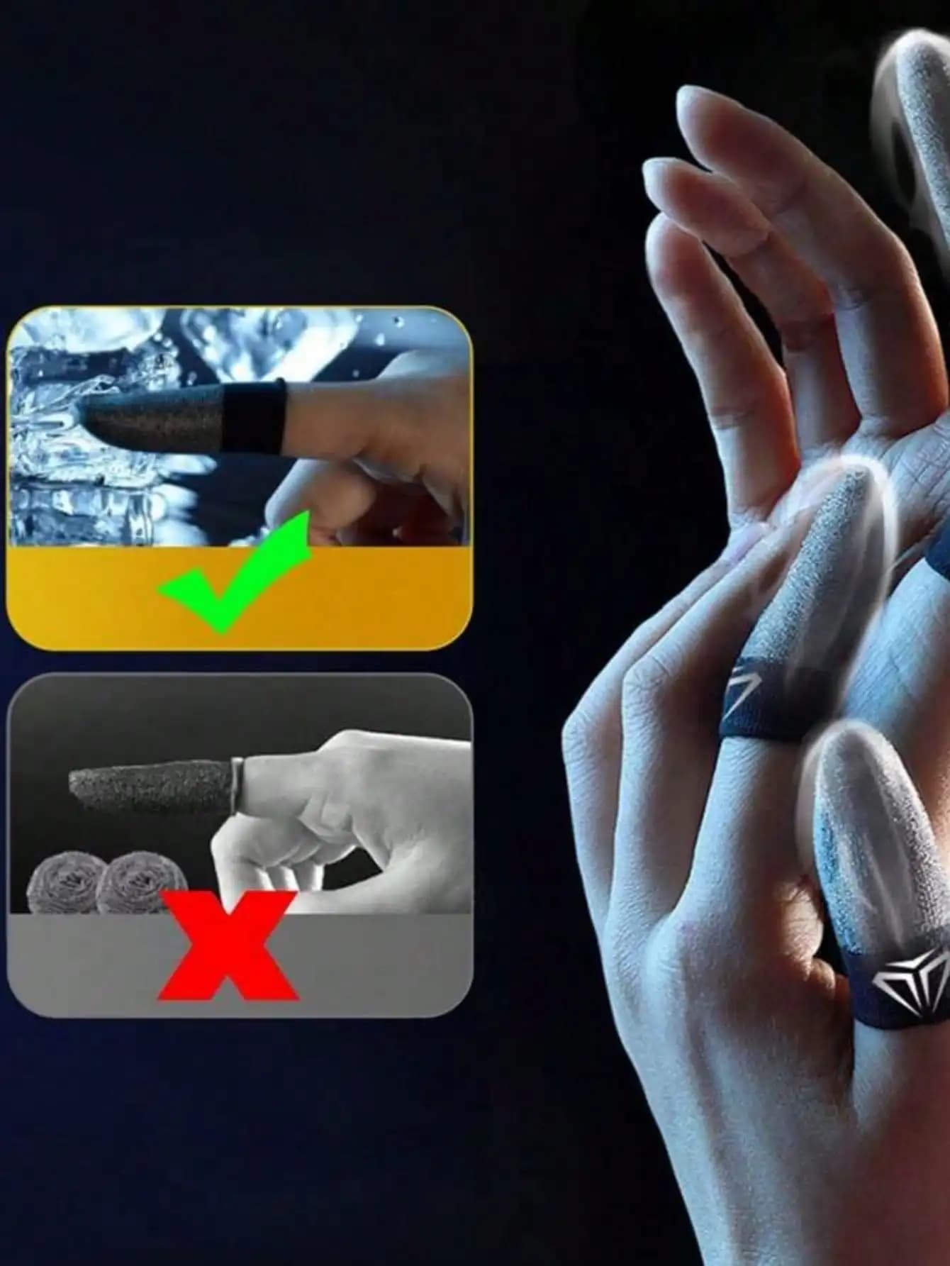 2 Pairs Anti-Slip Finger Cots For Phones & Tablets – Sweatproof Touchscreen Gloves, Gaming & Precision Work (Box Included) | Smartphone Accessories, Stylus Alternative, Screen Protector, Grip Aid For Artists, Typing, Drawing, Surgeons, Electronics Repair