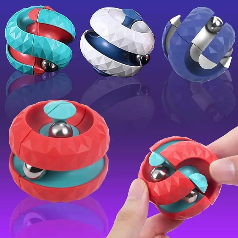 Spinner di decompressione Modello diamante Sfera orbitale Fidget Cube Giocattoli sensoriali antistress Gioco labirinto di marmo per bambini Adulti