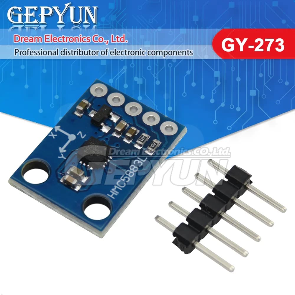 GY-273 3V-5V HMC5883 Modulo campo magnetico a tre assi Modulo sensore magnetometro bussola triplo asse per arduino