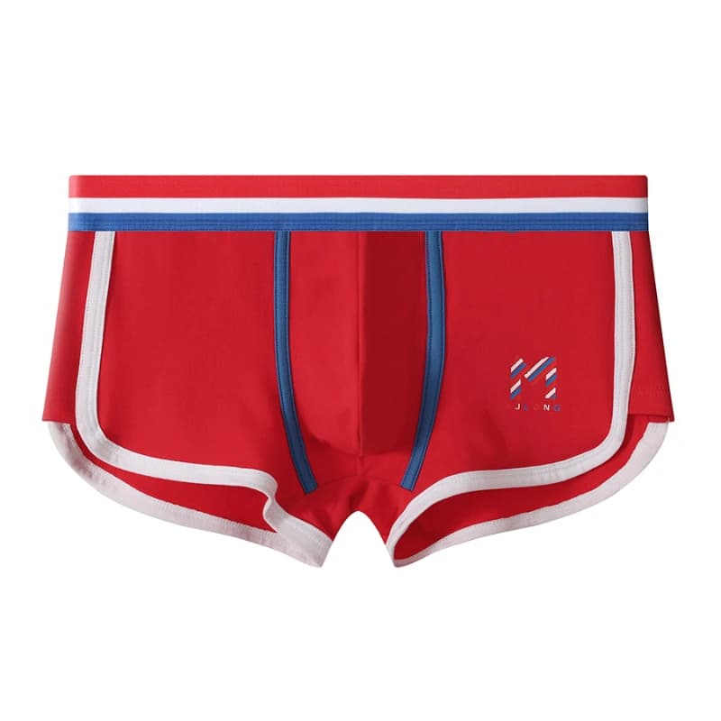 Boxer da uomo Intimo Colore abbinato Estate Mutandine traspiranti Custodia rigonfia Boxer Calzoncillos Freccia Pantaloncini Mutande larghe