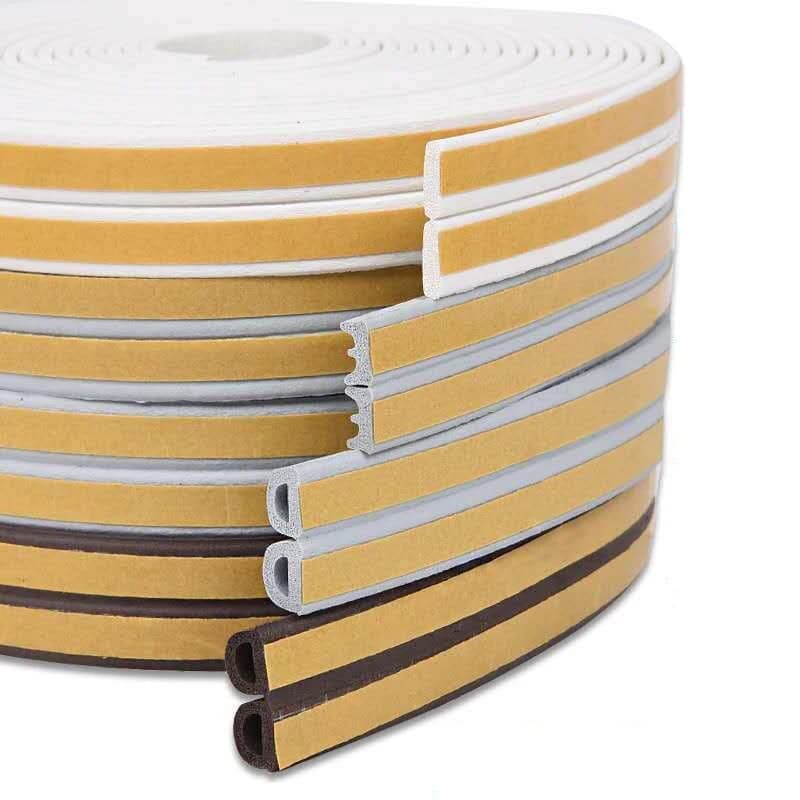 5m/10m Weather Stripping Sealing Strip For Door Diep Self-adhesive Tape For Bogies Insulating Tape For Windows Sealing Strip For Seamless Rubber