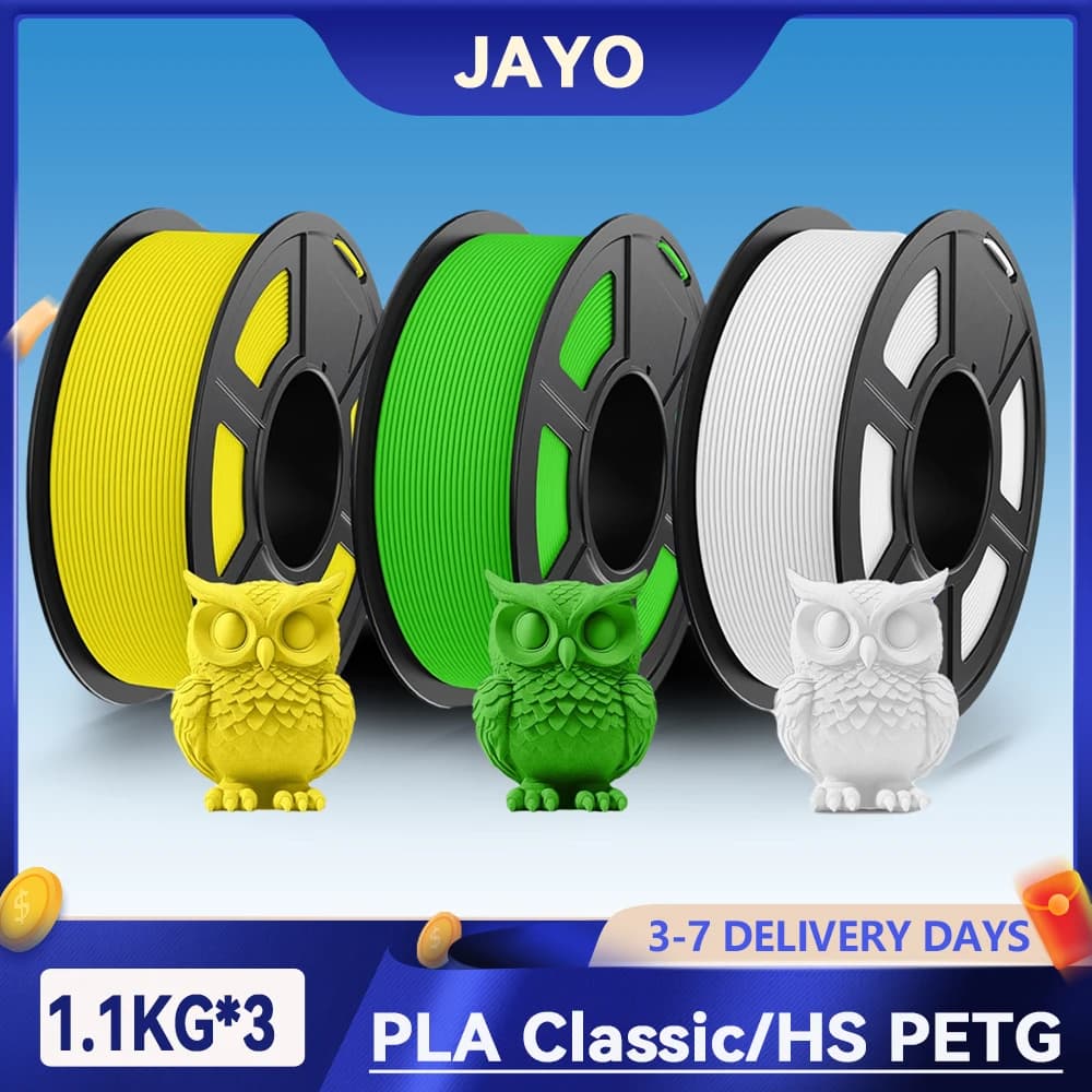 Filamento per stampante classica PETG / PLA opaco ad alta velocità 3D JAYO 1,75 mm +/- 0,02 mm 3,3 kg PETG ordinato e non tossico per stampante 3D