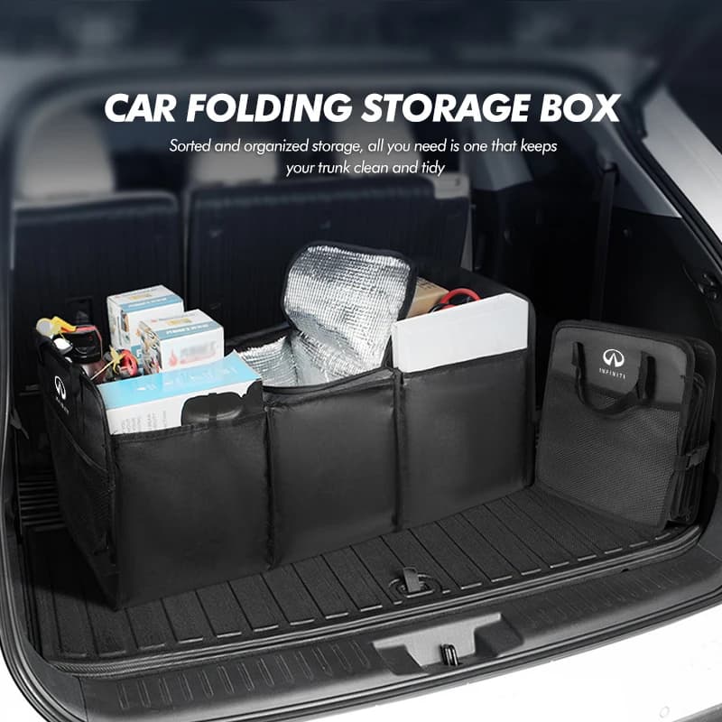 Car Storage Organizer Trunk Collapsible Food Container Bag For Infiniti JX35 G25 G37 FX FX37 FX50 EX35 EX25 EX37 ESQ M25 M35