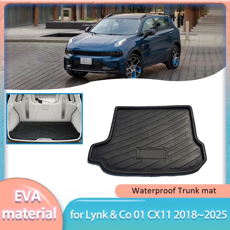 Tappetino per bagagliaio per auto per Lynk & Co 01 CX11 2018 ~ 2025 2019 Boot Liner Cargo Floor Bagagli Tappeto Copertura impermeabile Pad Parte Accessori