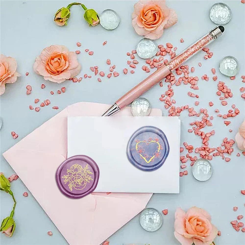 Simple Wax Seal Stamp Removable Wax Seal Stamp Head 25mm Cloud Flower Hot Air Balloon Grape Pattern For Decorating Gifts