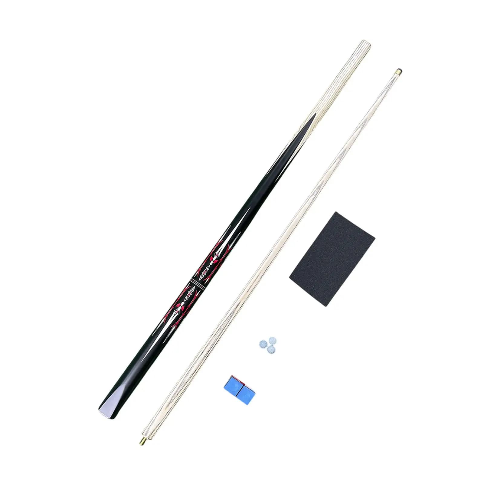 Professional Wooden Pool Cue 145cm Split Shaft Snooker Billiard Stick with Carbon Tip for Adults and Club Players