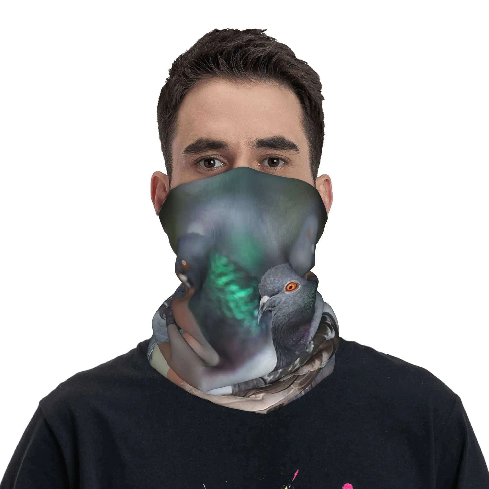 Sciarpa multifunzione con stampa piccioni grigi, bandana, maschera per il collo, maschera per il viso, per escursionismo, pesca, per uomo, donna, adulto, traspirante