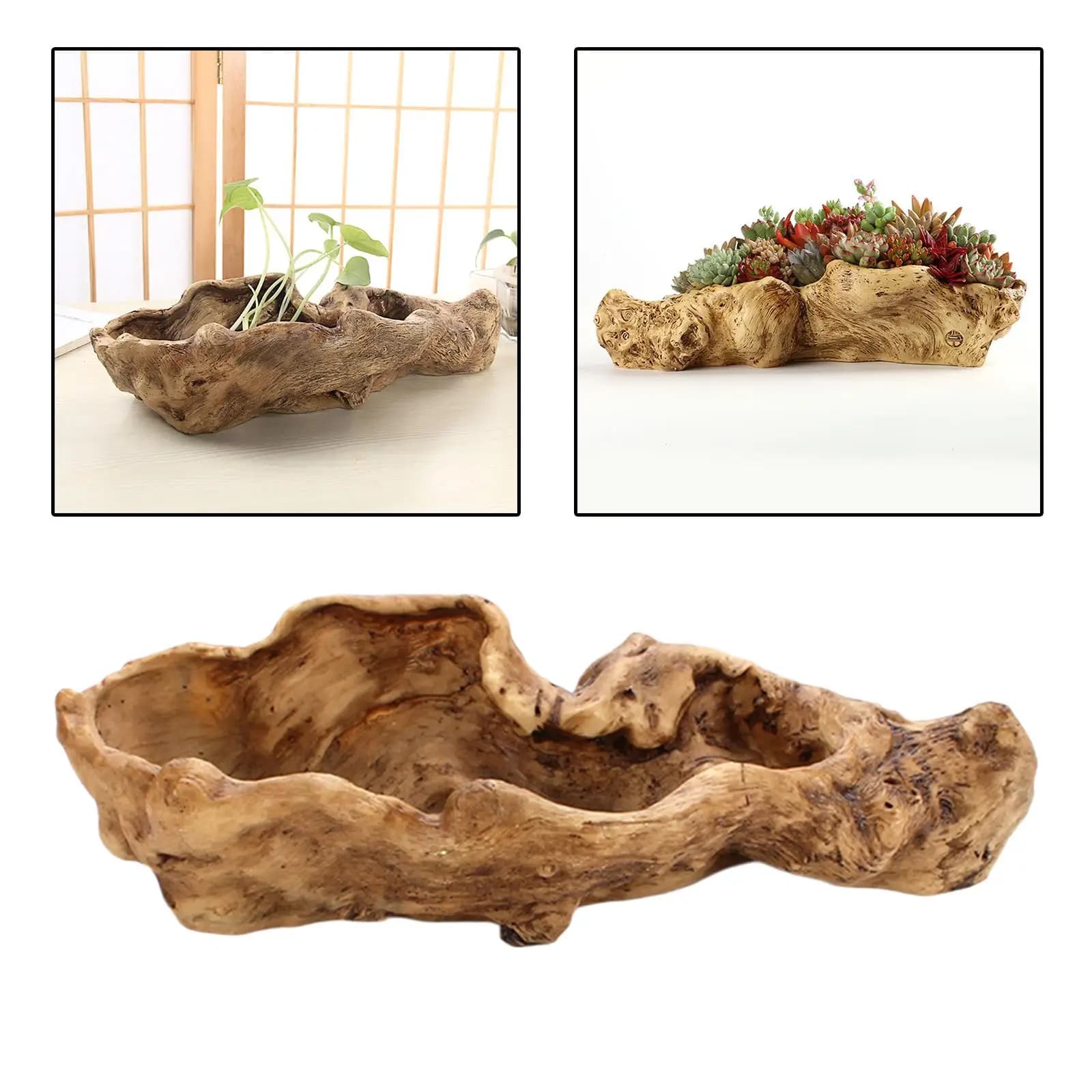 Home Garden Cactus Flower Pot Landscape Ornament With Resin Succulent Flower Planter